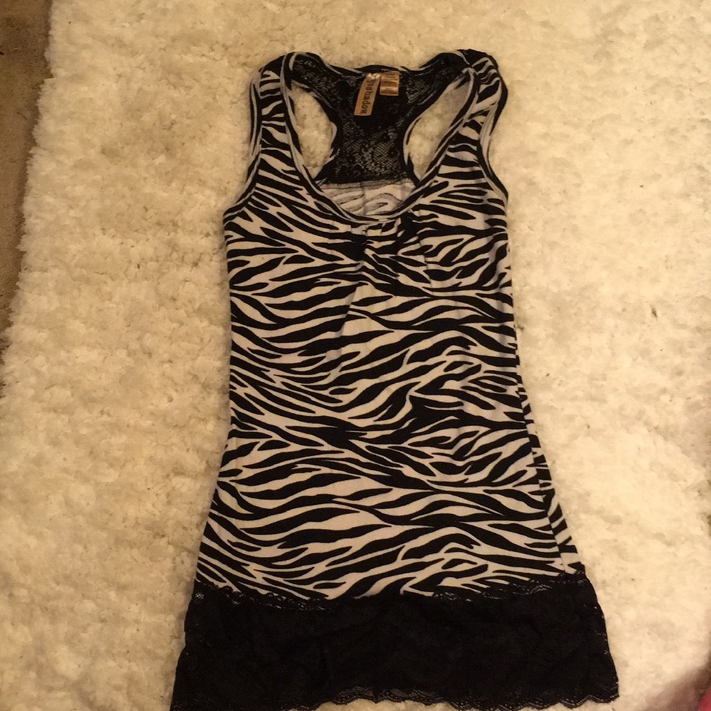 Lace accent tank
